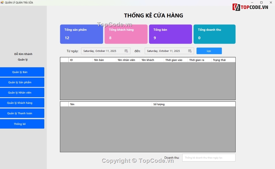 Quản lý quán cafe,Quản lý quán trà,quản lý trà sữa